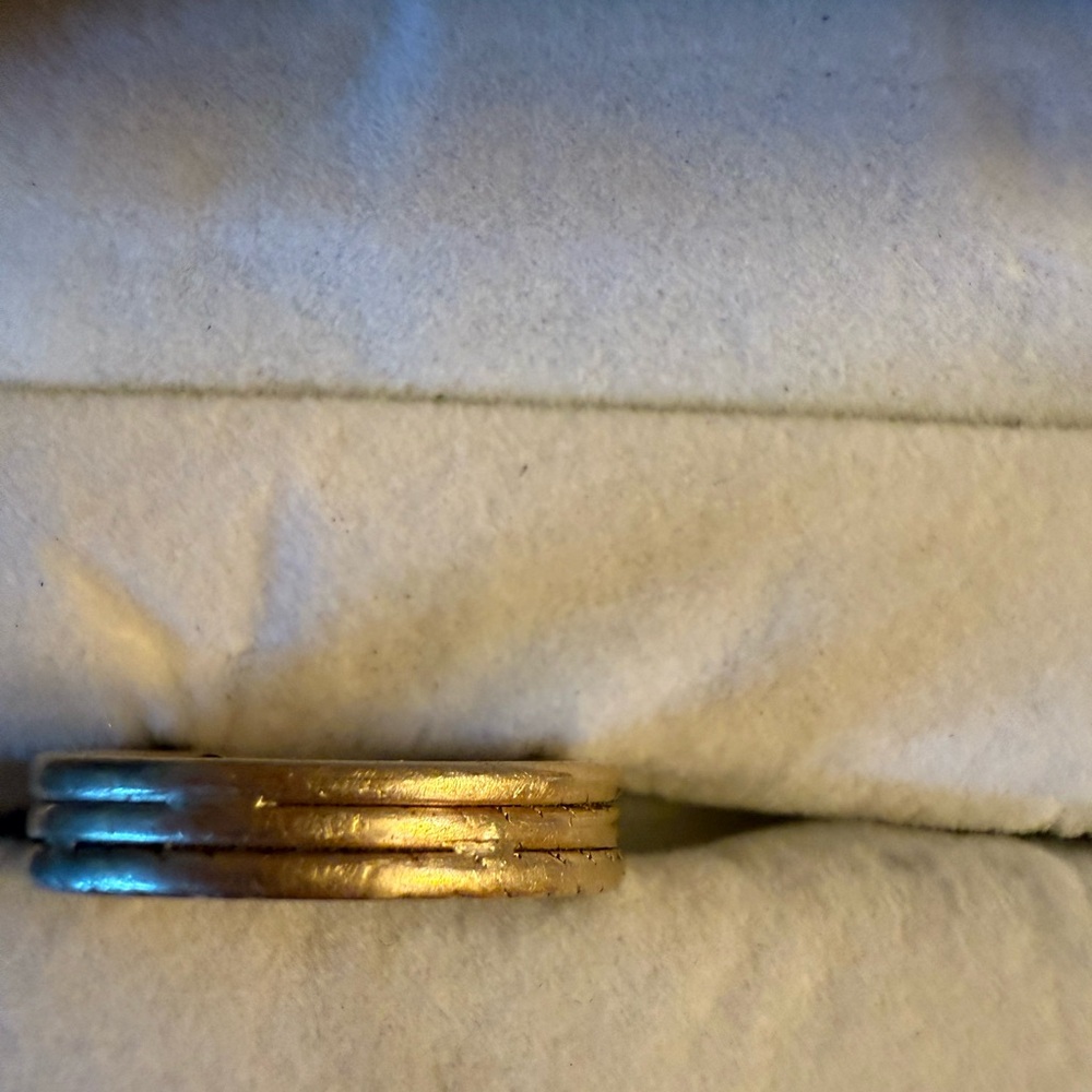 Judith Ripka solid Gold bands, genuine sapphire, ruby & diamond ring - Picture 3 of 5